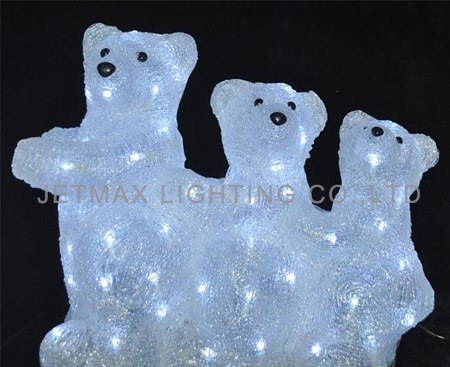 Acrylic standing bear-60L-white