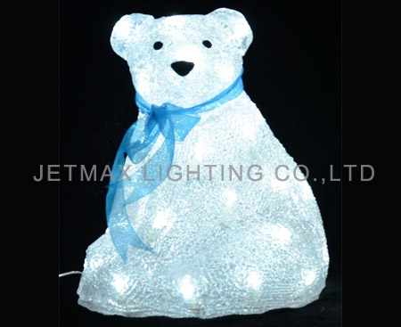 Acrylic seated bear-60L-cold white