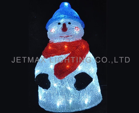Acrylic snowman light-40L-white